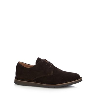 Hush Puppies Dark brown 'Irvine' suede lace up shoes